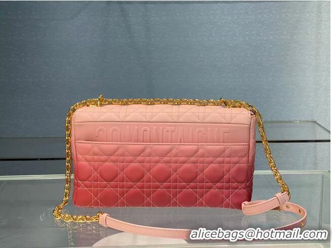 Buy Discount LARGE DIOR CARO BAG Indigo pink Gradient Cannage Lambskin M9243U