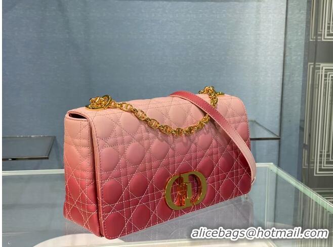 Buy Discount LARGE DIOR CARO BAG Indigo pink Gradient Cannage Lambskin M9243U