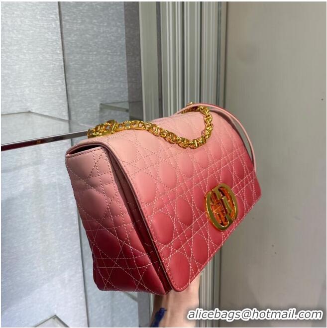 Buy Discount LARGE DIOR CARO BAG Indigo pink Gradient Cannage Lambskin M9243U