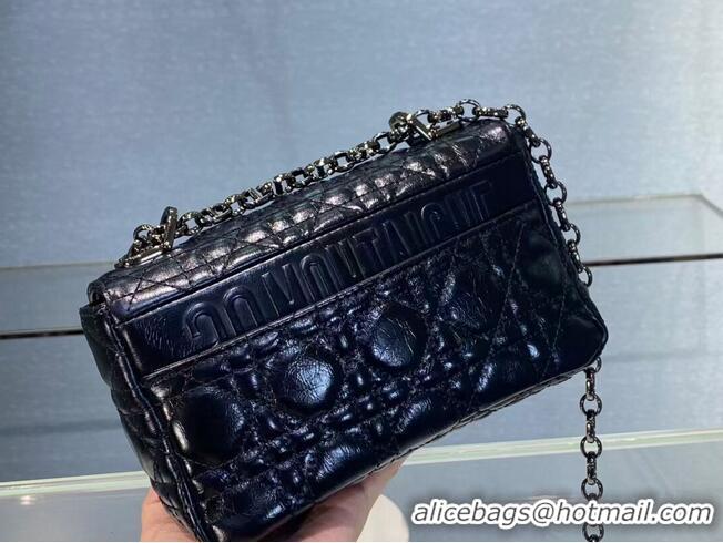 ​Stylish SMALL DIOR CARO BAG Gradient Cannage Imported wax skin M9241 black