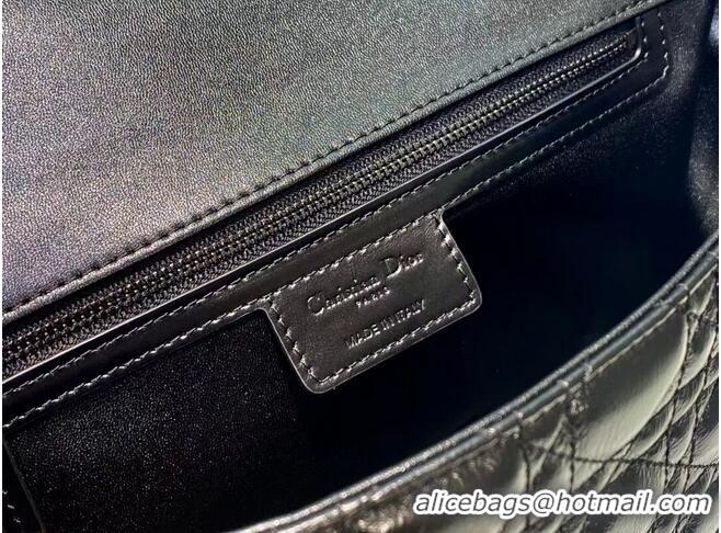 Buy Fashion LARGE DIOR CARO BAG Imported wax skin M9243 black