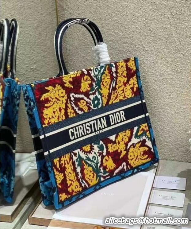 Top Quality DIOR BOOK TOTE BLUE Multicolor Dior Paisley Embroidery M1287Z