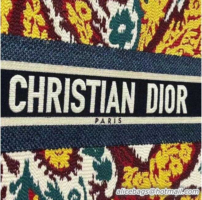 Top Quality DIOR BOOK TOTE BLUE Multicolor Dior Paisley Embroidery M1287Z