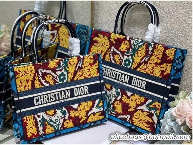 Top Quality DIOR BOOK TOTE BLUE Multicolor Dior Paisley Embroidery M1287Z