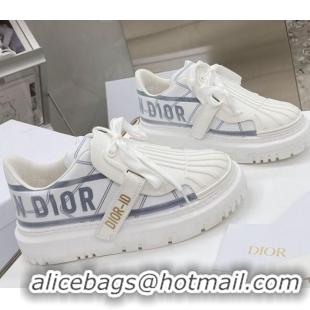 New Style Dior DIOR-ID Sneakers in White and French Blue Technical Fabric  061135