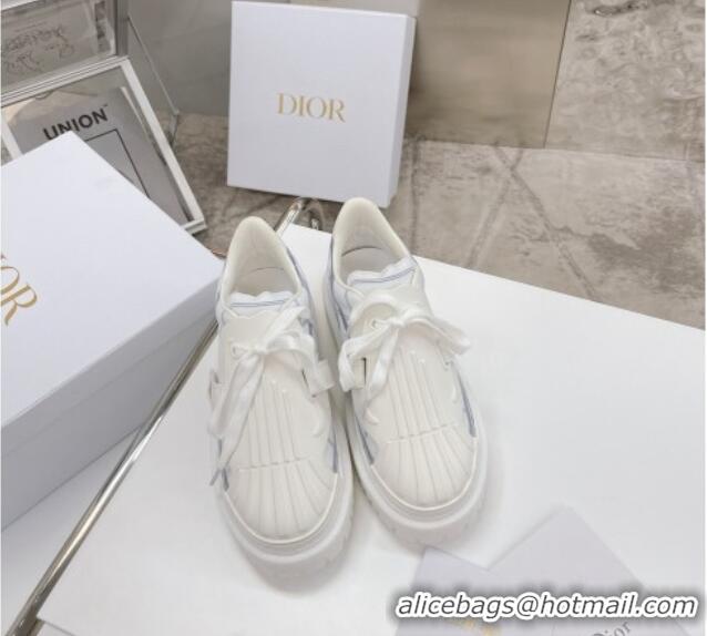 New Style Dior DIOR-ID Sneakers in White and French Blue Technical Fabric  061135