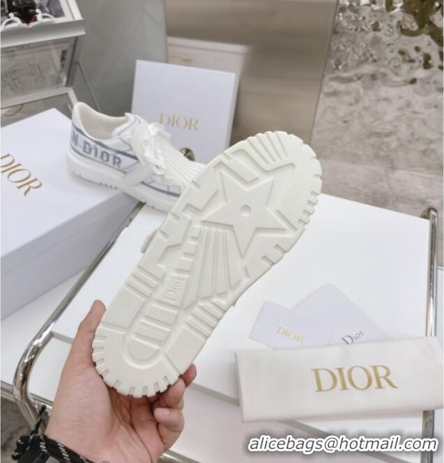 New Style Dior DIOR-ID Sneakers in White and French Blue Technical Fabric  061135