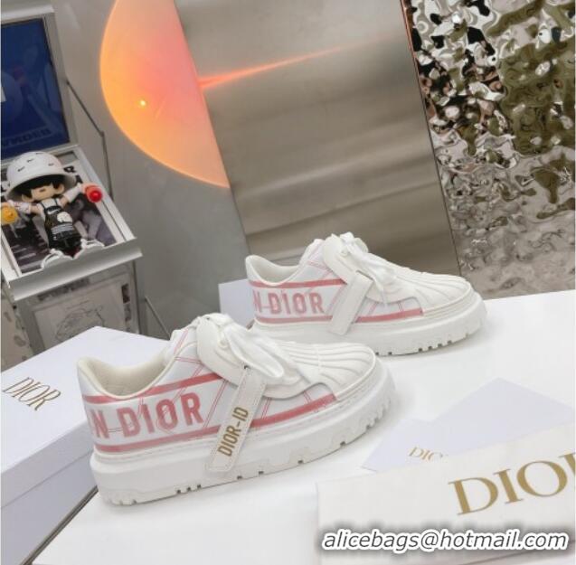 Super Quality Dior DIOR-ID Sneakers in White and Pink Technical Fabric 061136