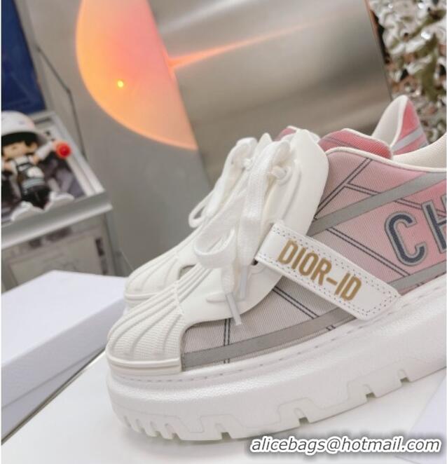 Perfect Dior DIOR-ID Sneakers in Pink Gradient and Reflective Technical Fabric 061137