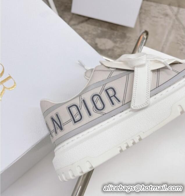 Top Quality Dior DIOR-ID Sneakers in Gray Reflective Technical Fabric 061138