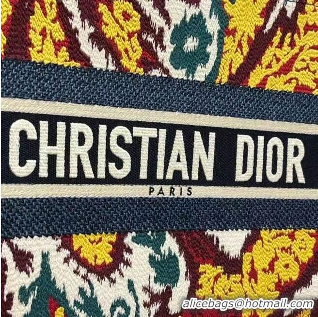 Cheap Price SMALL DIOR BOOK TOTE Blue Multicolor Dior Paisley Embroidery M1296ZJ