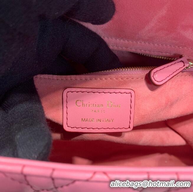 Famous Brand DIOR LADY BAG Pink Gradient Cannage Lambskin M0567 Pink