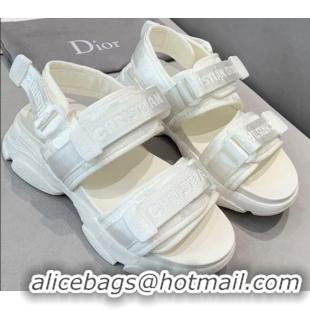 Most Popular Dior D-Wander Flat Strap Sandals 061152 White