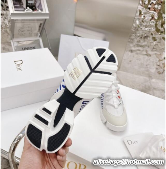 New Design Dior D-Connect Sneakers in Printed Fabric 062192 White