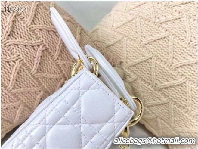 Super Quality MINI LADY DIOR BAG Cannage Lambskin M0505OC White