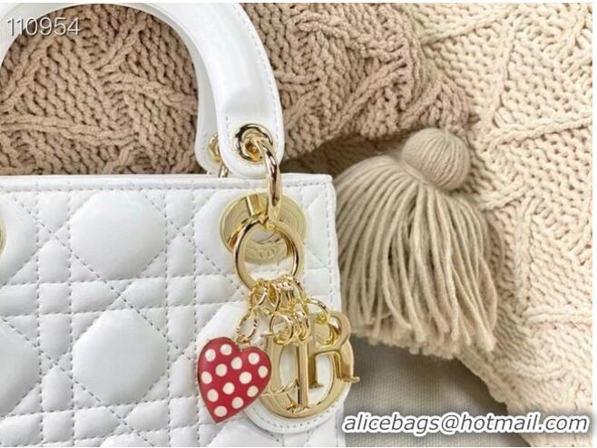 Super Quality MINI LADY DIOR BAG Cannage Lambskin M0505OC White