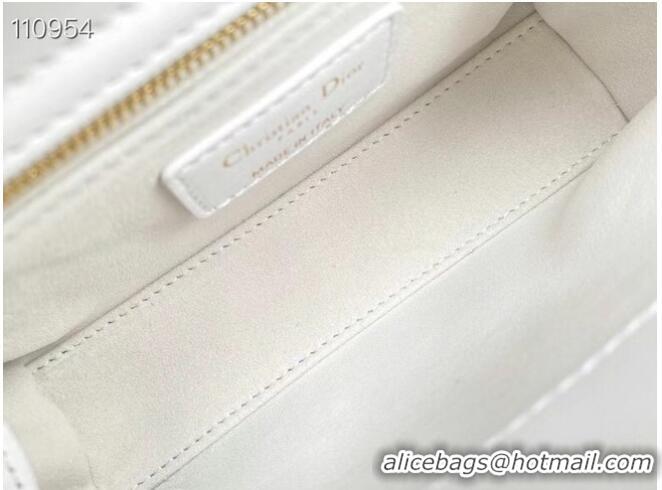 Super Quality MINI LADY DIOR BAG Cannage Lambskin M0505OC White