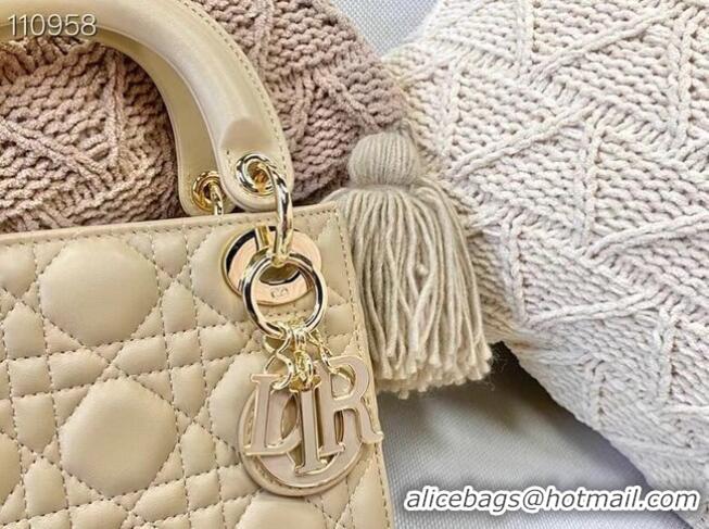 Discount MINI LADY DIOR BAG Cannage Lambskin M0505OC Beige