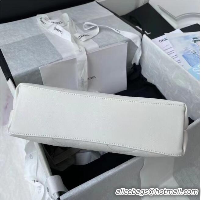 New Design Chanel Original Leather Shopping Bag AS2374 White