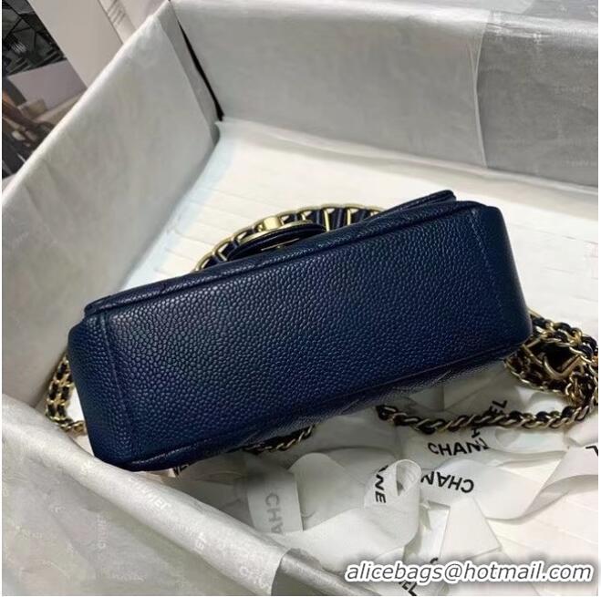 Inexpensive Chanel Flap Shoulder Bag Original leather AS2482 dark blue