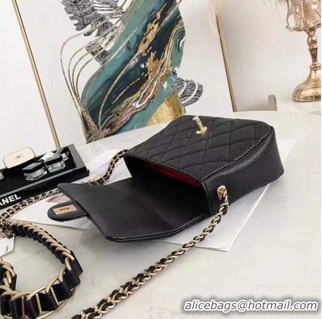 Low Cost Chanel Flap Shoulder Bag Original leather AS2528 black