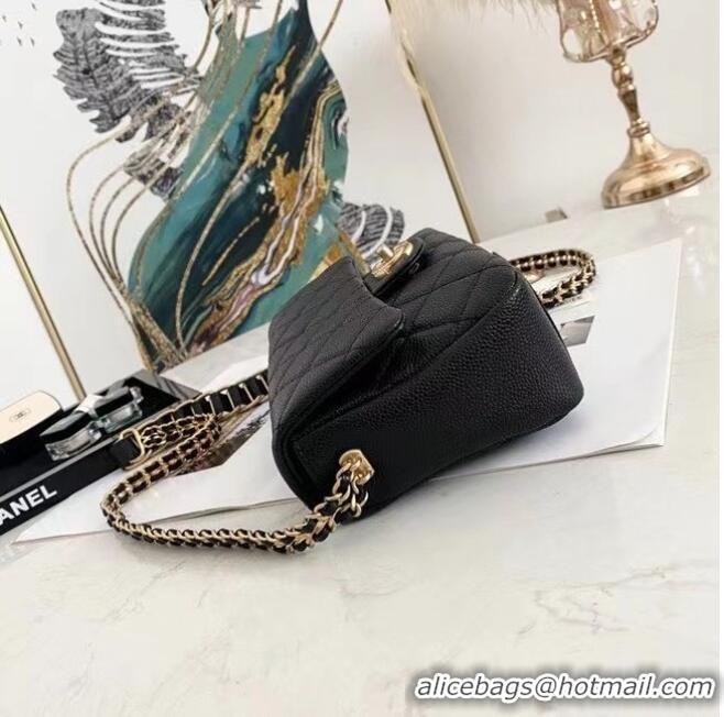 Low Cost Chanel Flap Shoulder Bag Original leather AS2528 black