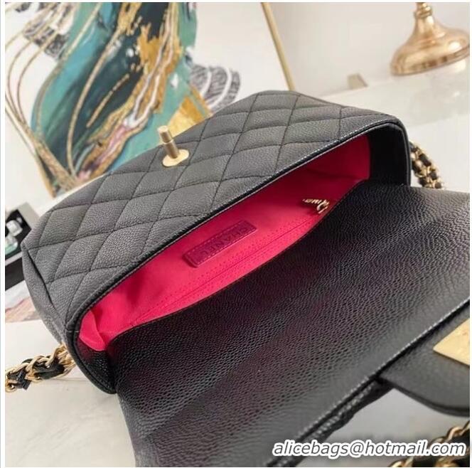 Low Cost Chanel Flap Shoulder Bag Original leather AS2528 black