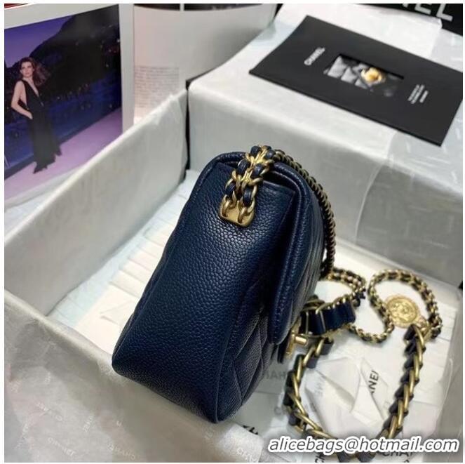 Cheapest Chanel Flap Shoulder Bag Original leather AS2543 dark blue