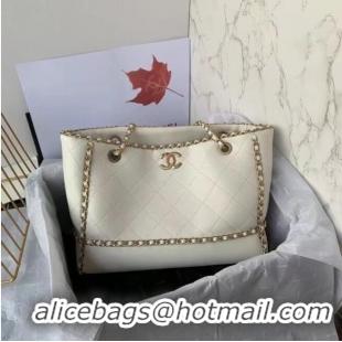 Good Product Chanel Original Leather Shopping Bag AS8018 white