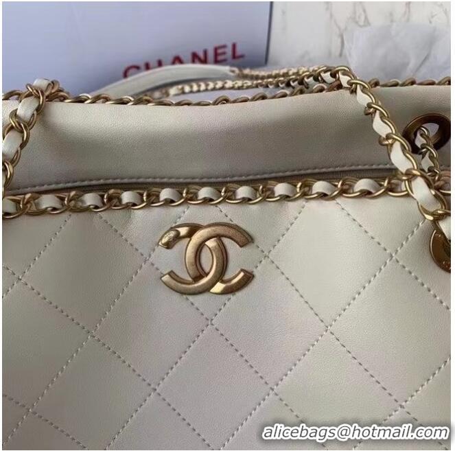 Good Product Chanel Original Leather Shopping Bag AS8018 white