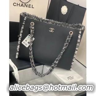 Best Grade Chanel Original Leather Shopping Bag AS8485 black