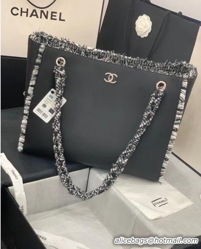 Best Grade Chanel Original Leather Shopping Bag AS8485 black