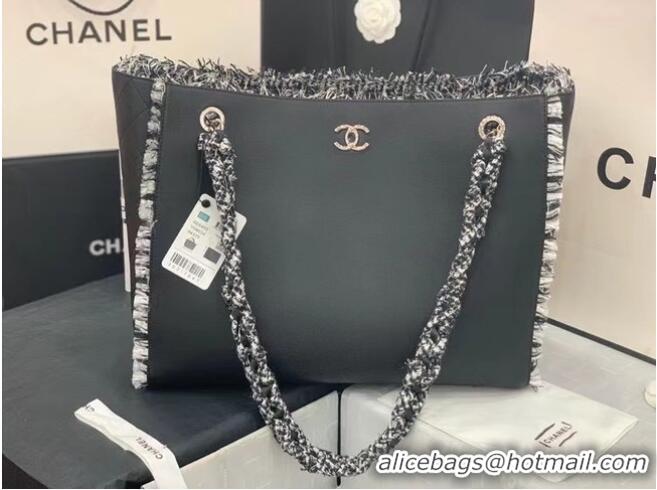 Best Grade Chanel Original Leather Shopping Bag AS8485 black