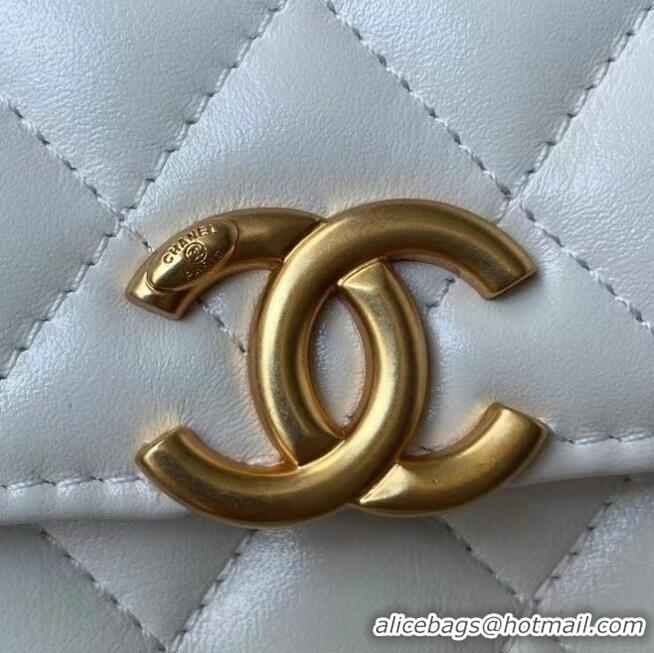 Most Popular CHANEL mini wallet on chain AP2290 white