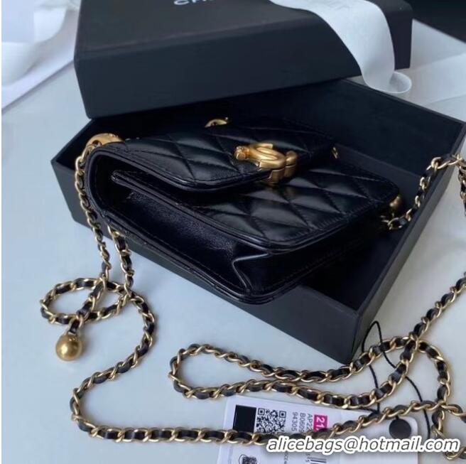 Fashion Discount CHANEL mini wallet on chain AP2290 black