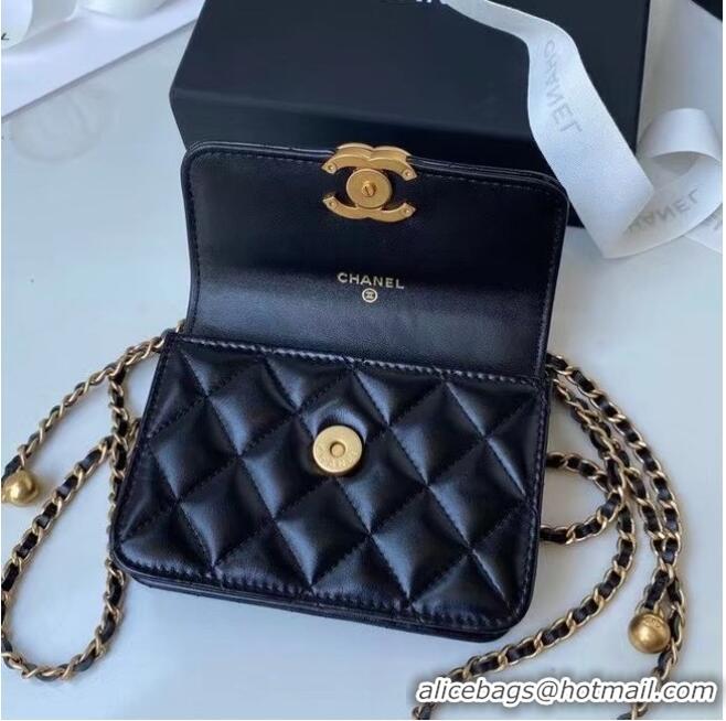 Fashion Discount CHANEL mini wallet on chain AP2290 black