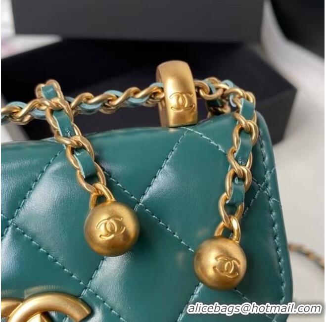 Top Quality CHANEL mini wallet on chain AP2290 green