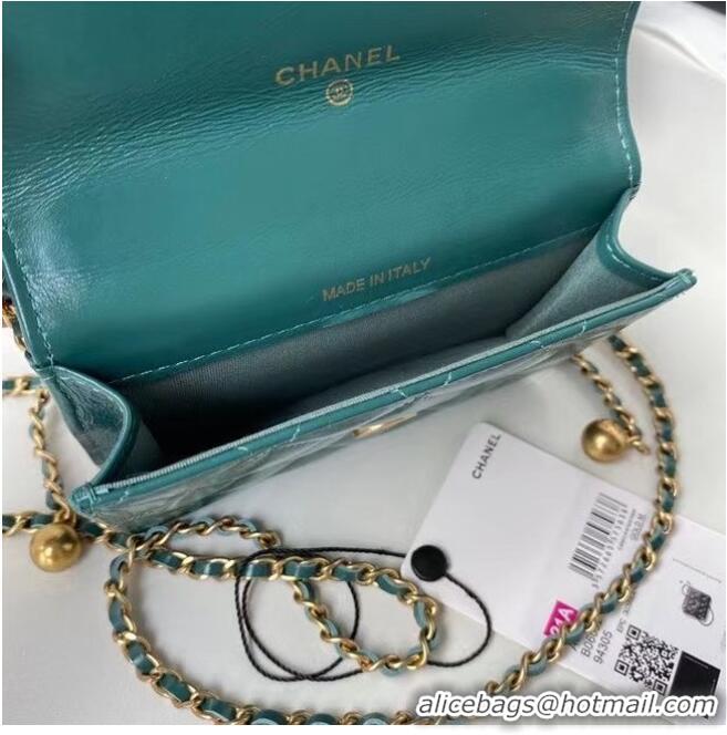 Top Quality CHANEL mini wallet on chain AP2290 green