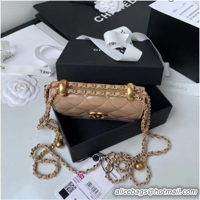 Buy Classic CHANEL mini wallet on chain AP2290 brown