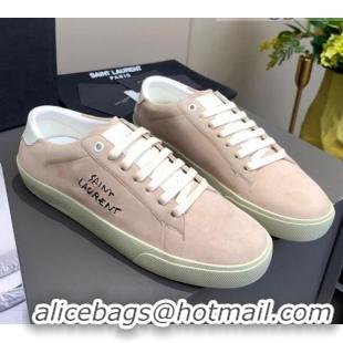 Low Cost Saint Laurent Suede Sneakers 061225 Pink 2021