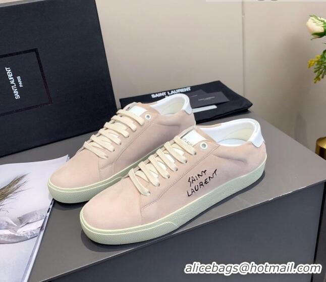 Low Cost Saint Laurent Suede Sneakers 061225 Pink 2021