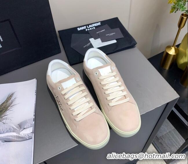 Low Cost Saint Laurent Suede Sneakers 061225 Pink 2021