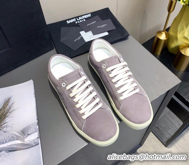 New Style Saint Laurent Suede Sneakers 061225 Grey 2021