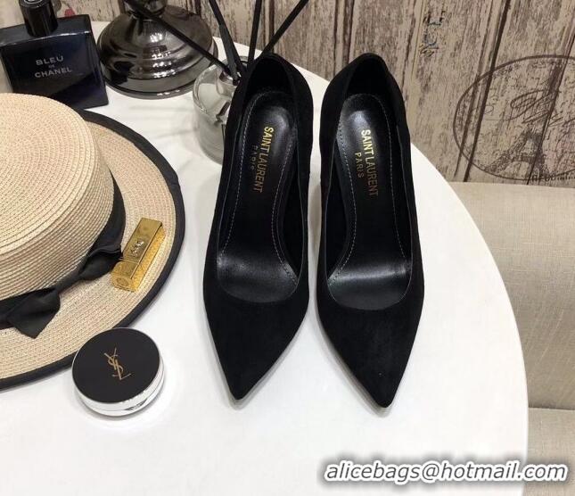 Top Quality Saint Laurent Cassandra Suede Pumps 11cm 61236 Black 2021