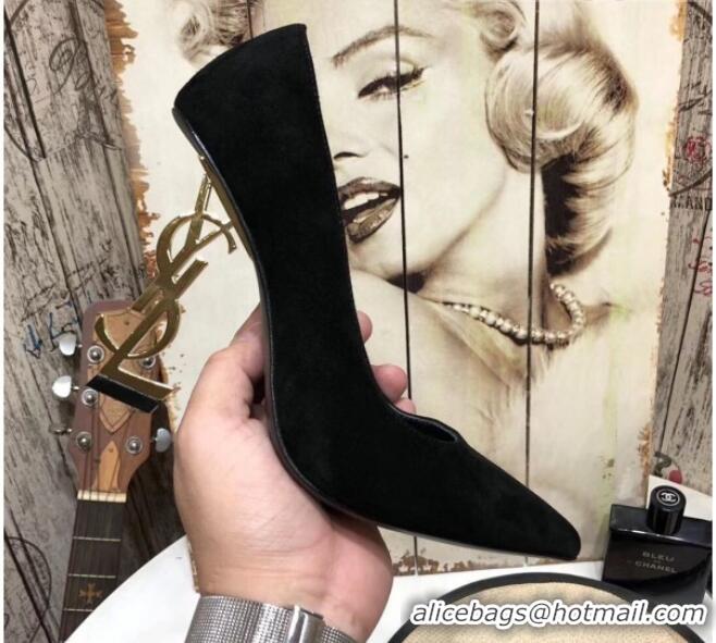 Top Quality Saint Laurent Cassandra Suede Pumps 11cm 61236 Black 2021