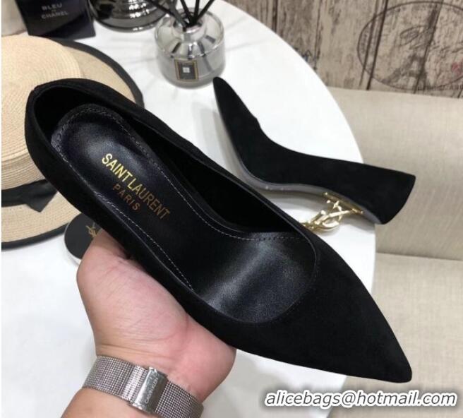 Top Quality Saint Laurent Cassandra Suede Pumps 11cm 61236 Black 2021