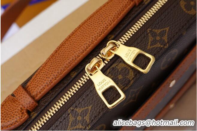 Best Luxury Louis Vuitton Monogram Canvas Handle Trunk Original Leather Bag M45785 Brown