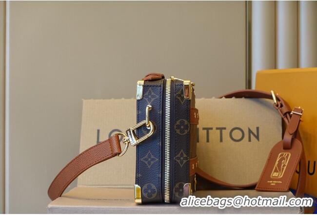 Best Luxury Louis Vuitton Monogram Canvas Handle Trunk Original Leather Bag M45785 Brown