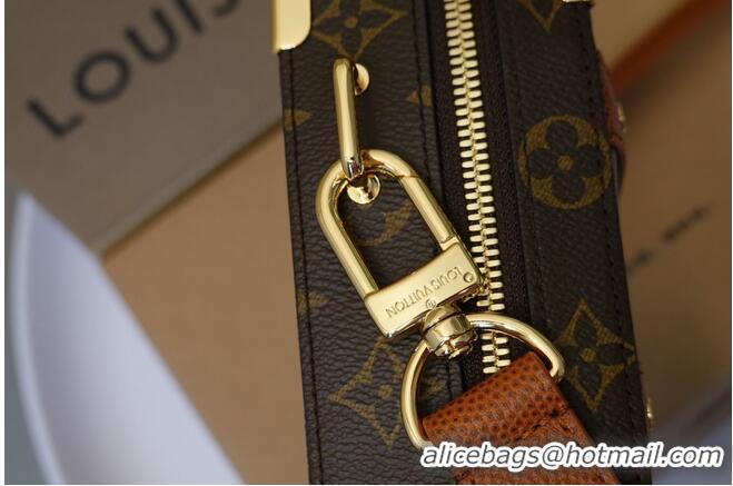 Best Luxury Louis Vuitton Monogram Canvas Handle Trunk Original Leather Bag M45785 Brown