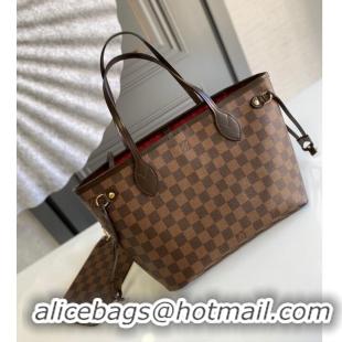 Top Quality Louis Vuitton Damier Ebene Canvas Neverfull Small N41359